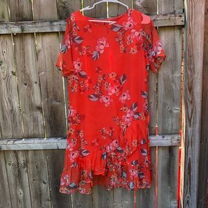 A new day sheer floral dress sz. M